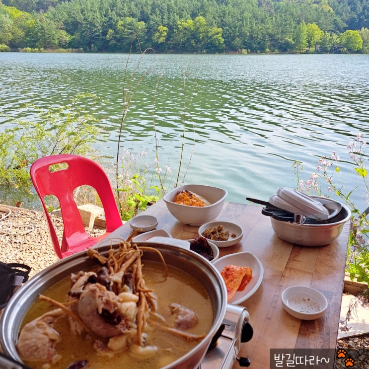  파주) 애룡저수지 뷰 맛집 '원두막' - 한방닭백숙 (어버이날 기념)