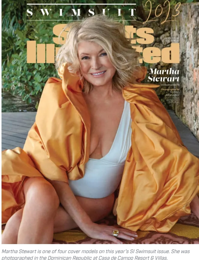 81세에 수영복 모델?...어떻게 몸 관리 했길래: 마사 스튜어트 VIDEO: Martha Stewart Featured As 2023 SI Swimsuit Cover Model