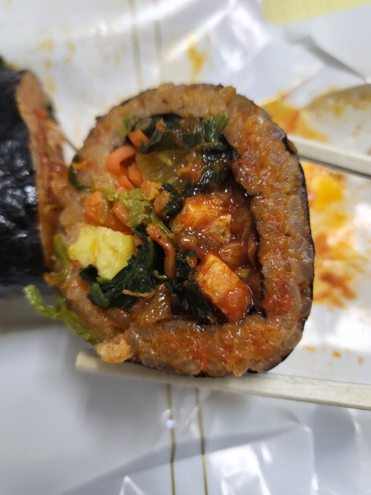백종원 제대로 한줄 비빔밥 편의점 김밥 3종 비교
