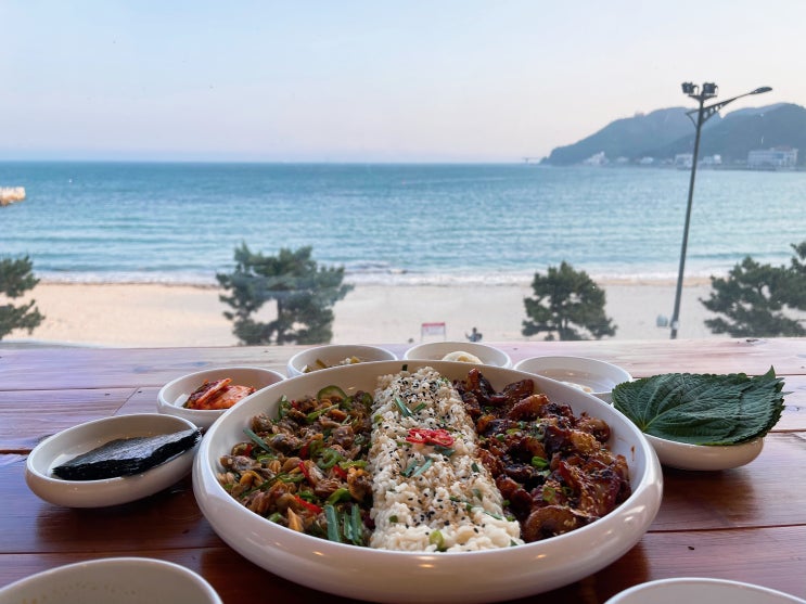  부산송정맛집 바다 뷰 보며 먹는 꼬막비빔밥과 쭈꾸미비빔밥 아라집