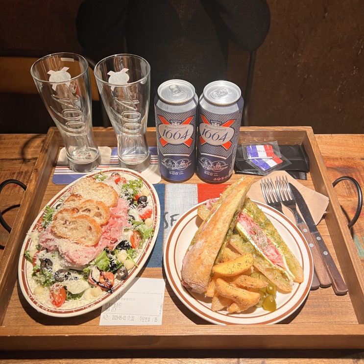  부산 광안리 브런치 카페 불란서그로서리 오두막 안 잠봉뵈르 맛집