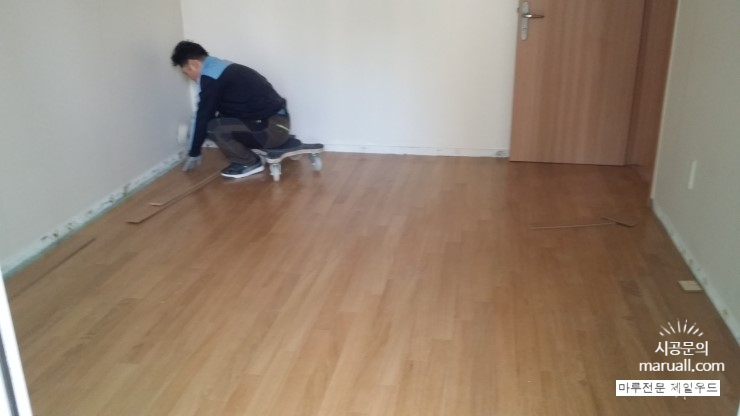  천연마루 구정마루 가우디파크수종: 오크 마루시공