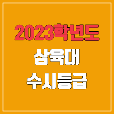 2023 삼육대 수시등급 (예비번호, 삼육대학교)