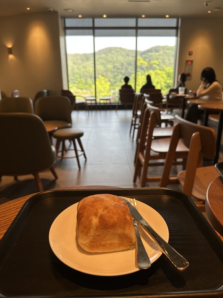  울산역 스타벅스, 바질 치즈 포카치아 먹으면서 한 카공