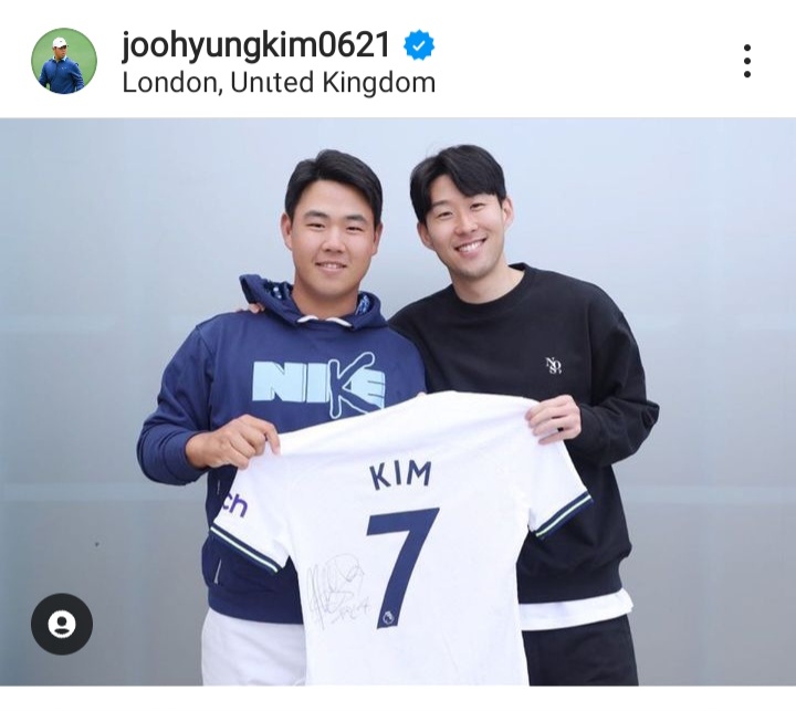 <b>손흥민</b> 만난 <b>김주형</b>,메이저대회 PGA챔피언십 출격