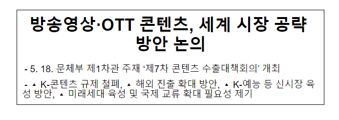 방송영상·OTT 콘텐츠, 세계 시장 공략 방안 논의