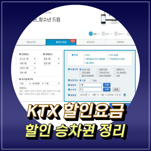  KTX 할인 승차권 정리! 싸게 타는 방법은?