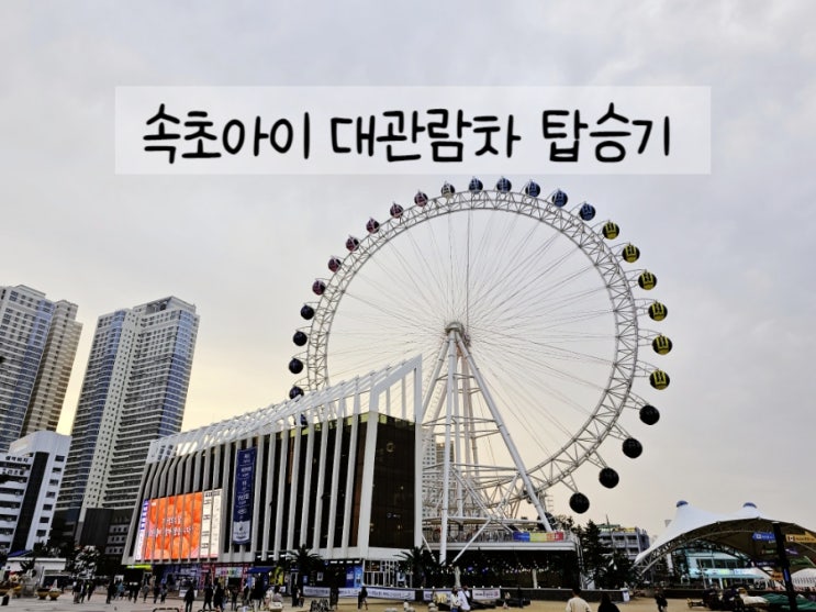 속초아이 대관람차 해질무렵 탑승기 (가격/시간/주차정보)