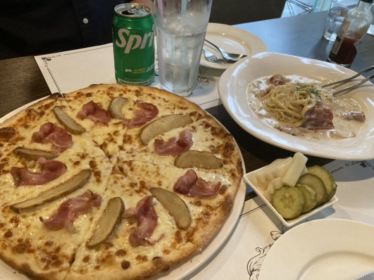 부산시민공원맛집 서면파스타 프리모 꾸덕한 크림파스타 치즈가 쭈욱 피자