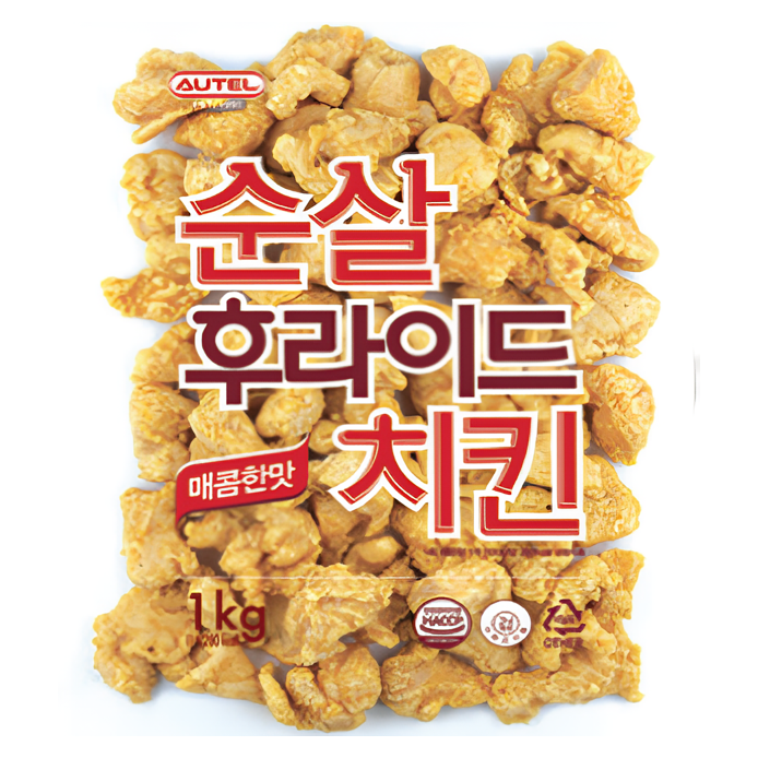  오뗄 순살 후라이드 치킨 (1kg x 5개) 매콤한맛 무료 아이스포장
