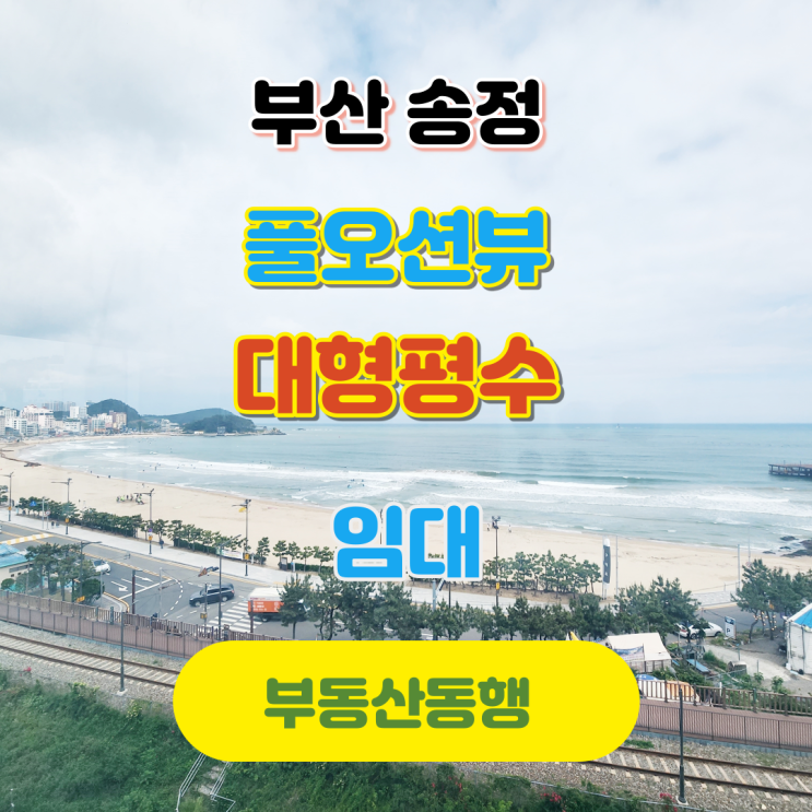  [송정상가]송정해수욕장 오션뷰상가 중 최고인 임대 매물, 대세는 역시 상가입니다!