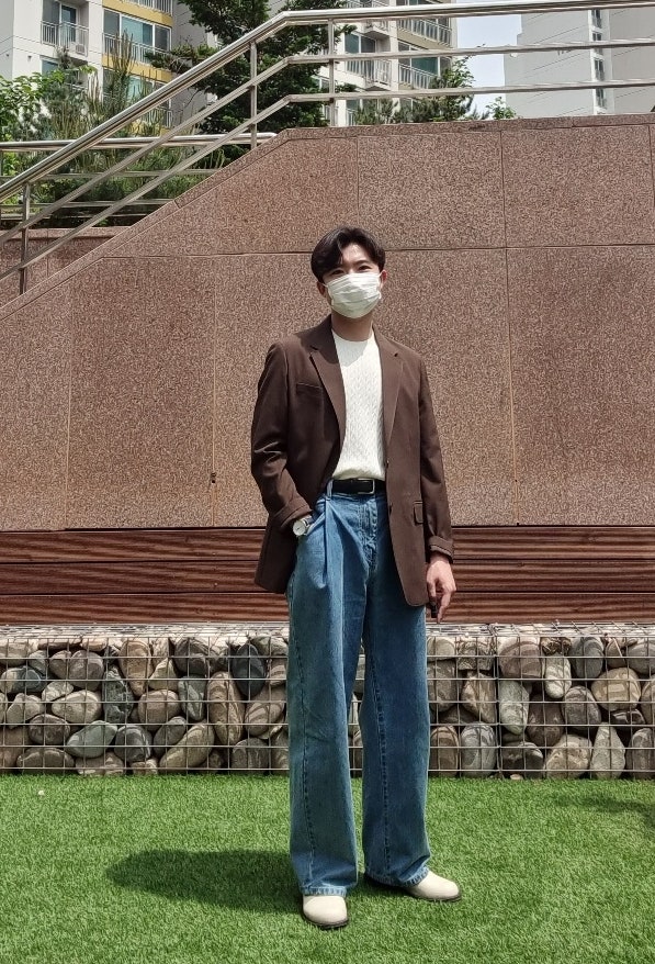  지오지아 여름 블레이져 자켓 남자 여름 블레이저 남친룩 코디