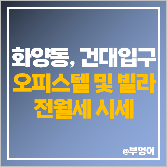 서울 광진구 화양동, 건대입구역 오피스텔 및 빌라 전세 보증금, 월세 가격 시세 서울 광진구 화양동, 건대입구역 오피스텔 및 빌라 전세 보증금, 월세 가격 시세