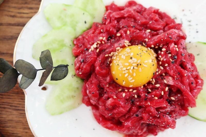 소고기 육회무침 한우 육회 고기 부위 살펴보고 고소한 소스 육회 양념 만드는법 : 네이버 블로그