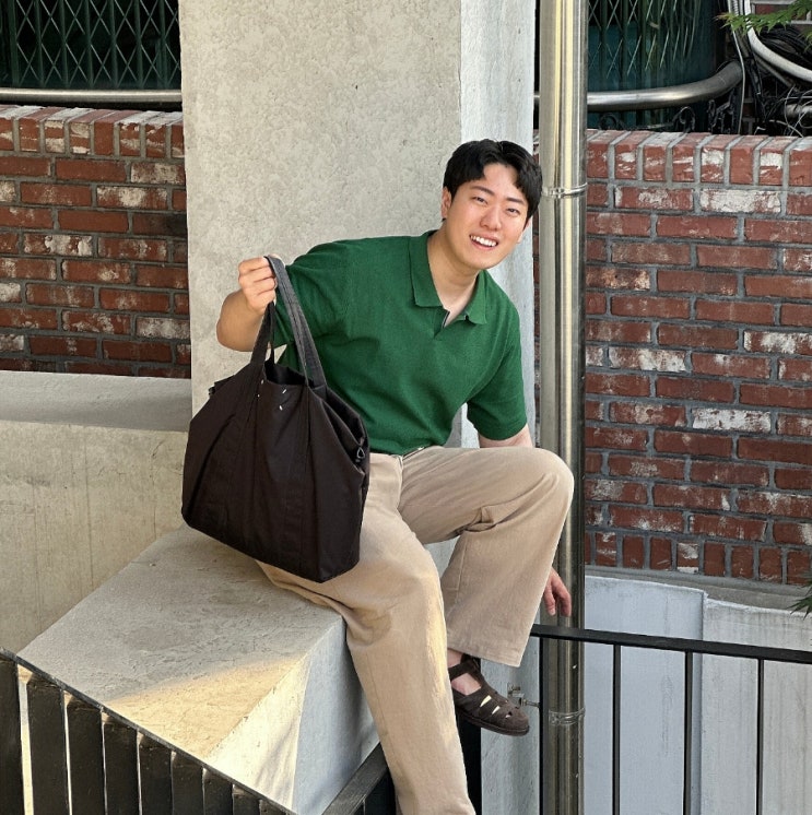  [MR. X HENRY COTTON'S] 남자 초록색 카라티 코디 헨리코튼 고급 진 여름 반팔 니트