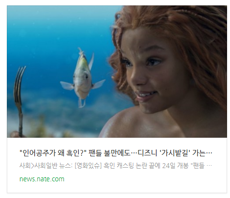 "인어공주가 왜 흑인?" 팬들 불만에도…디즈니 '가시밭길' 가는 이유 "인어공주가 왜 흑인?" 팬들 불만에도…디즈니 '가시밭길' 가는 이유
