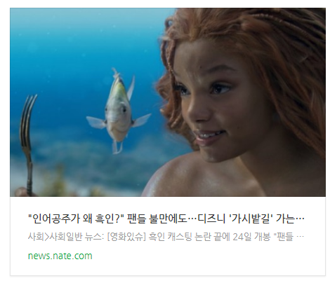 "인어공주가 왜 흑인?" 팬들 불만에도…디즈니 '가시밭길' 가는 이유