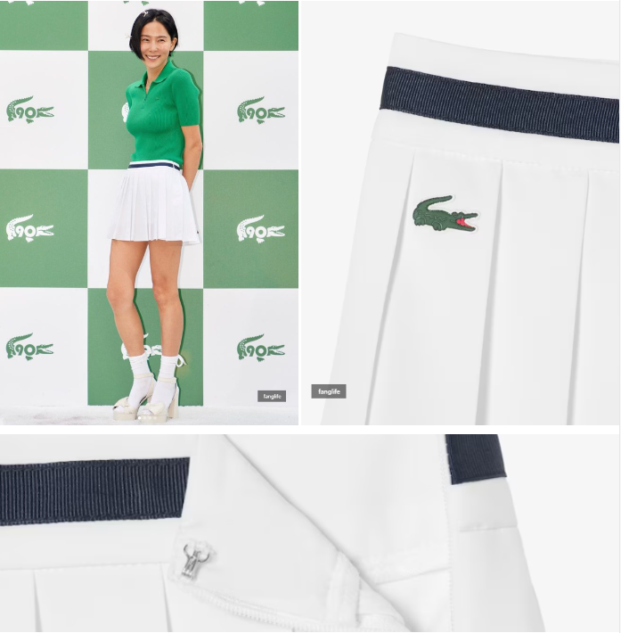 김나영 패션 라코스테 여성 골프 스커트