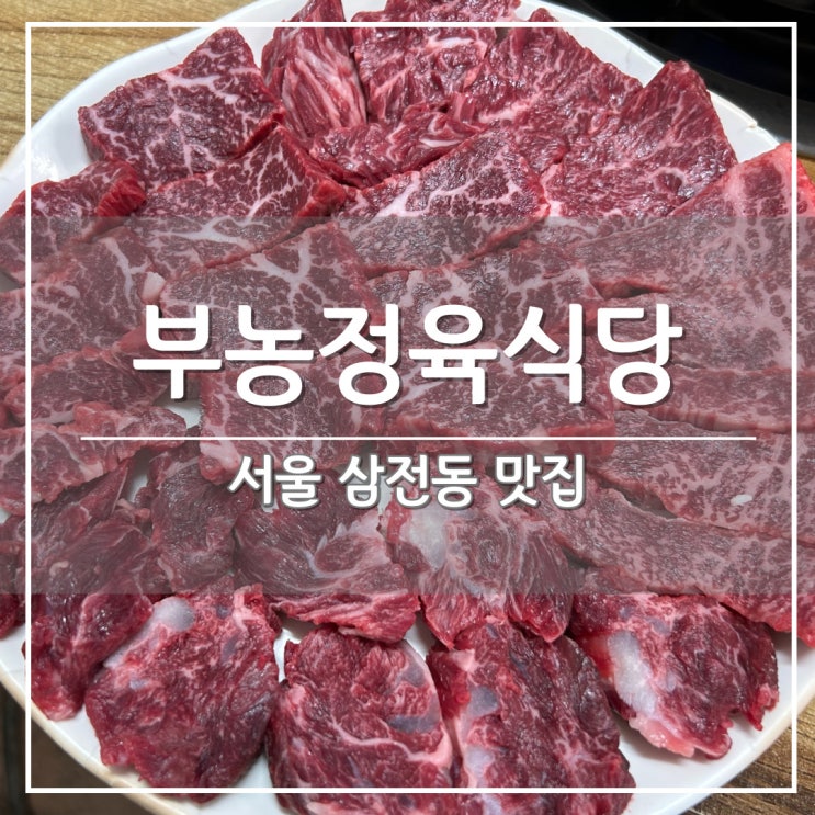 서울 송파구 삼전동 고기 맛집,  '부농정육식당' 저녁 회식 추천