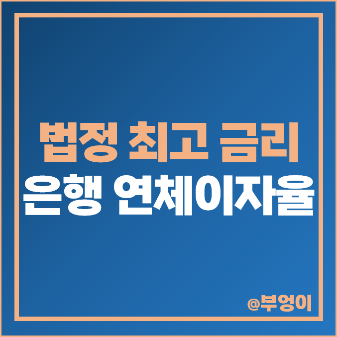 은행 대출 연체 수수료, 이자율 비교 (ft. 역대 법정 최고 금리)