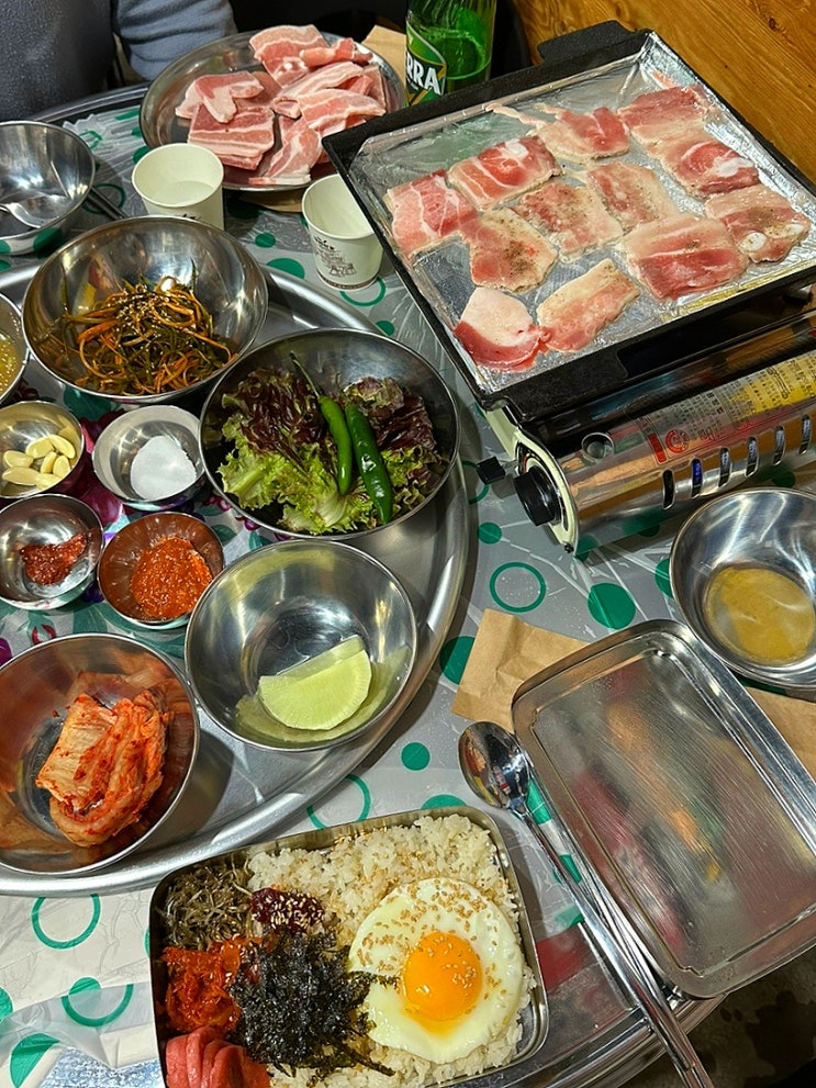  인천 서구 석남동 고기집 냉삼 맛집 '꽃냉삼' 삼겹살 맛집 냉동삼겹살