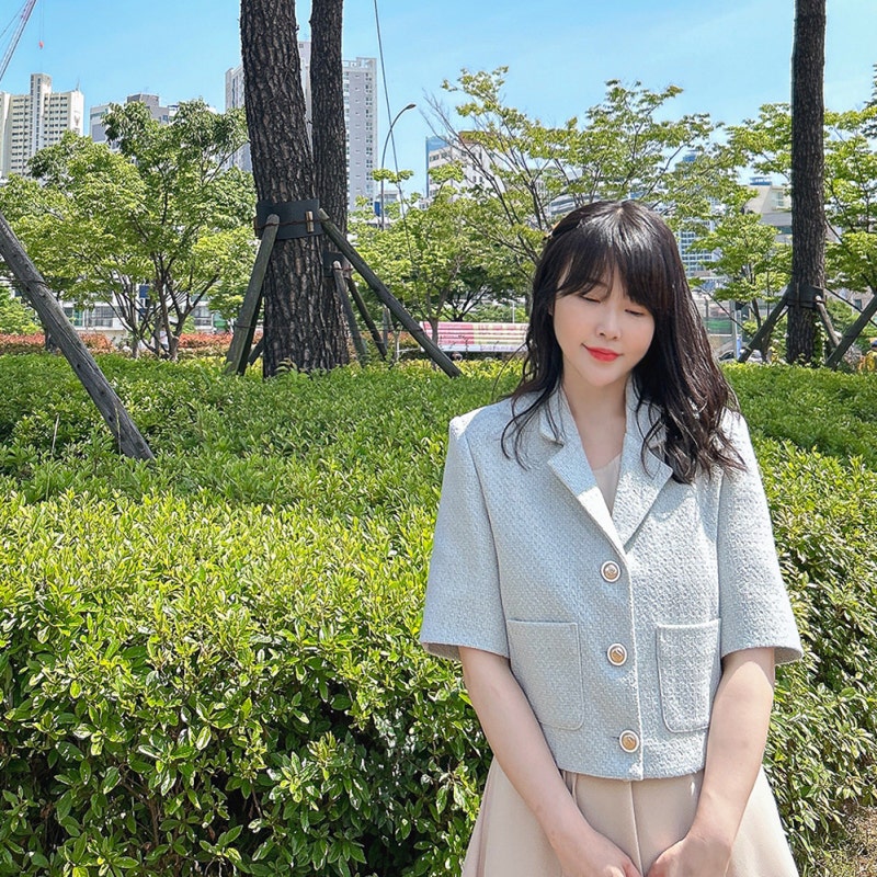 반팔 트위드자켓, 여름코디에 예쁜 크롭자켓 마리끌레르 여름자켓 ♥