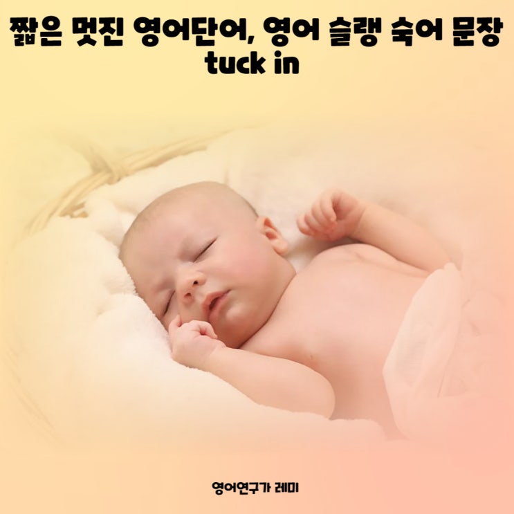 짧은 멋진 영어단어, 영어 슬랭 숙어 문장 tuck in