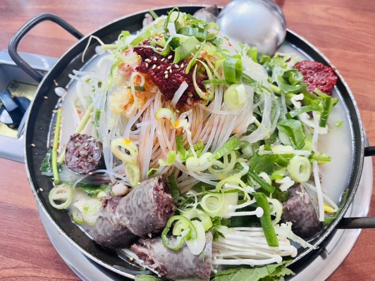  순대고기곱창전골 먹으러 방문한 원주 봉산동 "총각순대"