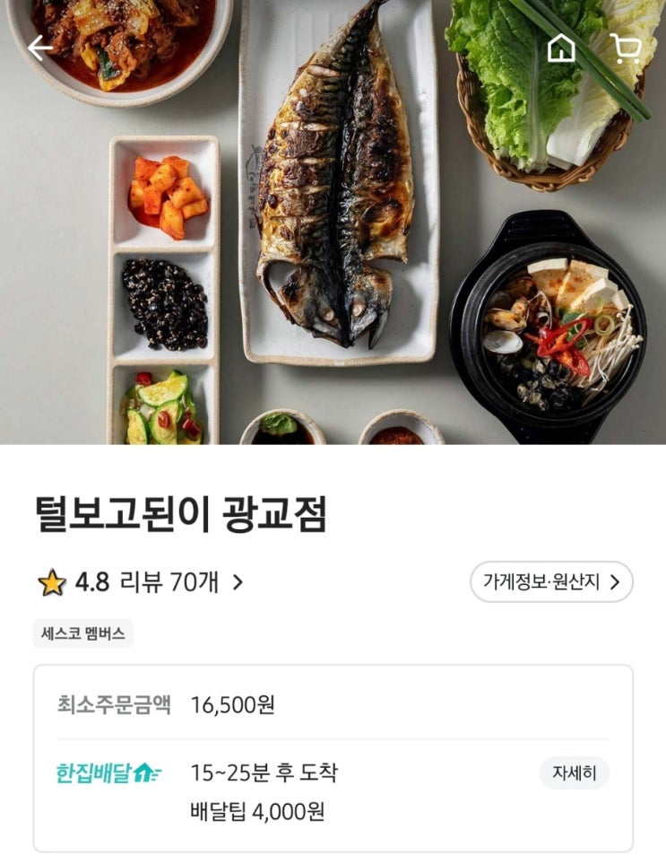  [배달 리뷰/수원 광교] 털보고된이