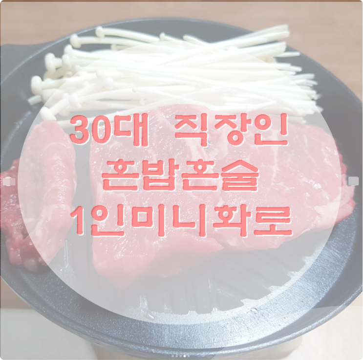  [30대 직장인 혼밥혼술] 나혼자산다 경수진 1인 미니화로 솔직리뷰(feat.살치살 구이)