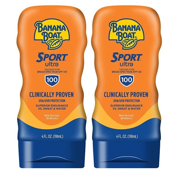  바나나보트 선크림 Banana Boat 스포츠 울트라 자외선 차단 로션 SPF 100 4 oz 트윈 팩