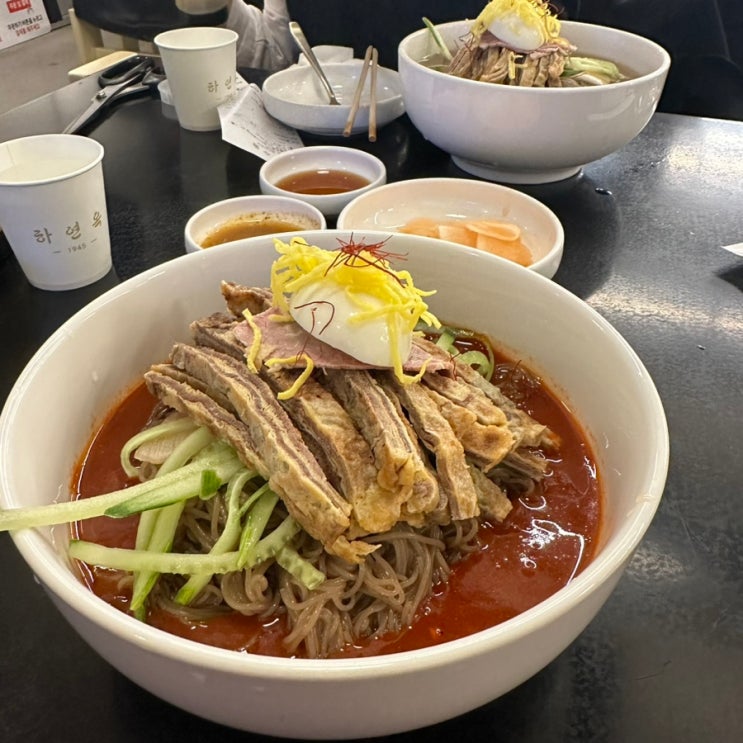  하연옥 잠실점 비빔냉면 육전 리뷰