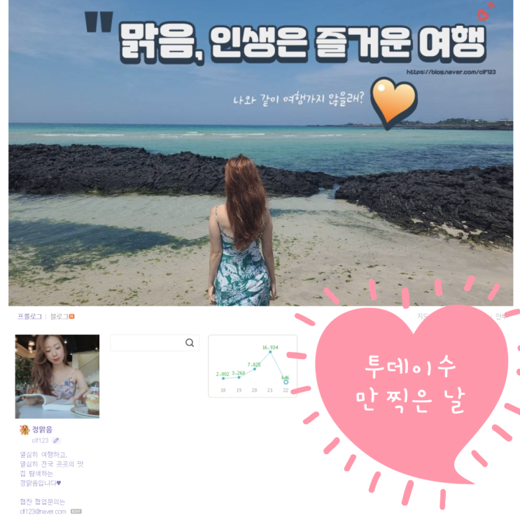  블로그 방문자수 늘리기 카카오뷰 활용 투데이 만 찍었던 날