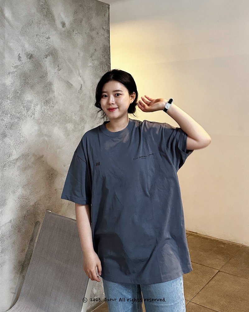 반팔티 빈트릴 해시태그 티셔츠 , 여름 소재로 딱