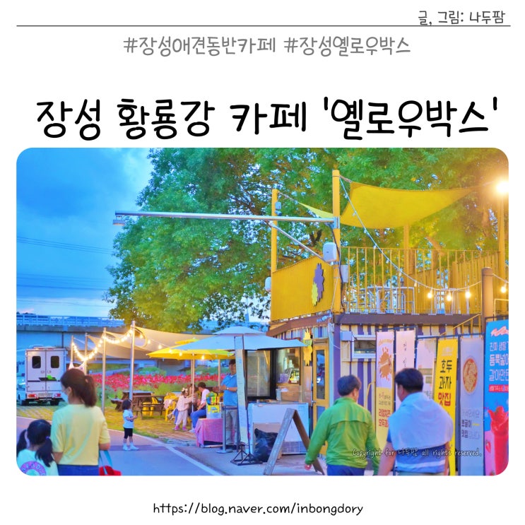  장성 황룡강 카페 옐로우박스 홍길동무 꽃길축제