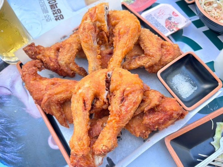  구리 갈매 치킨집 1번지통닭 강아지들과 산책 겸 맥주 한잔