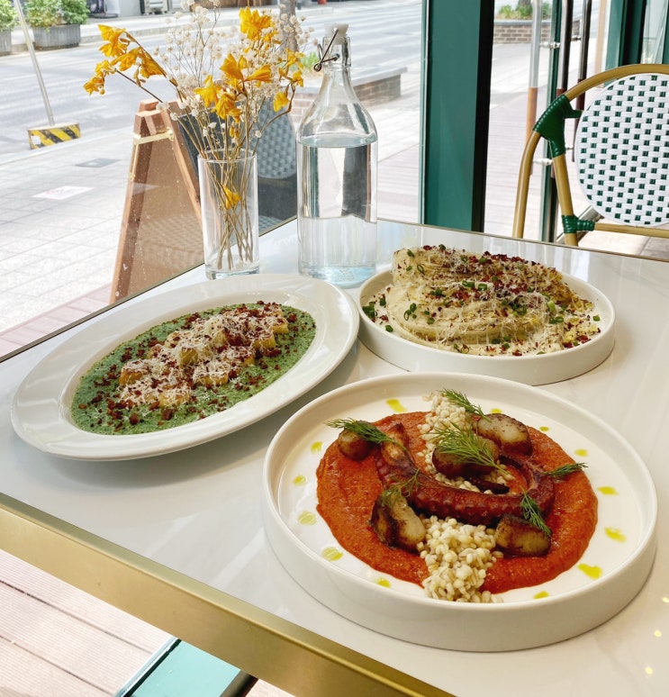  [서울 성동구] 성수동 맛집, 그리노 성수 Bistro GRINO / 로메르코 관자 뽈뽀, 시금치 뇨끼, 알배추 구이, 와인, 칵테일, 맥주, 성수 성수역 브런치 레스토랑 와인바