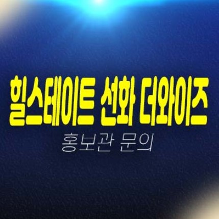 힐스테이트 선화 더와이즈 대전 선화동 미분양아파트 현대건설 분양가 현장입지 잔여세대 신축공사 신규공급 모델하우스 방문예약!