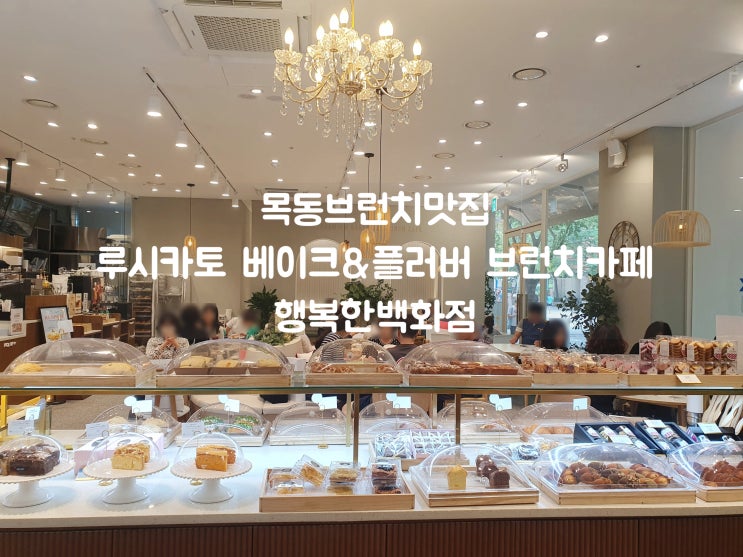  목동브런치맛집 루시카토 베이크&플러버 브런치카페 행복한백화점 파운드케익 꼭 드세요!