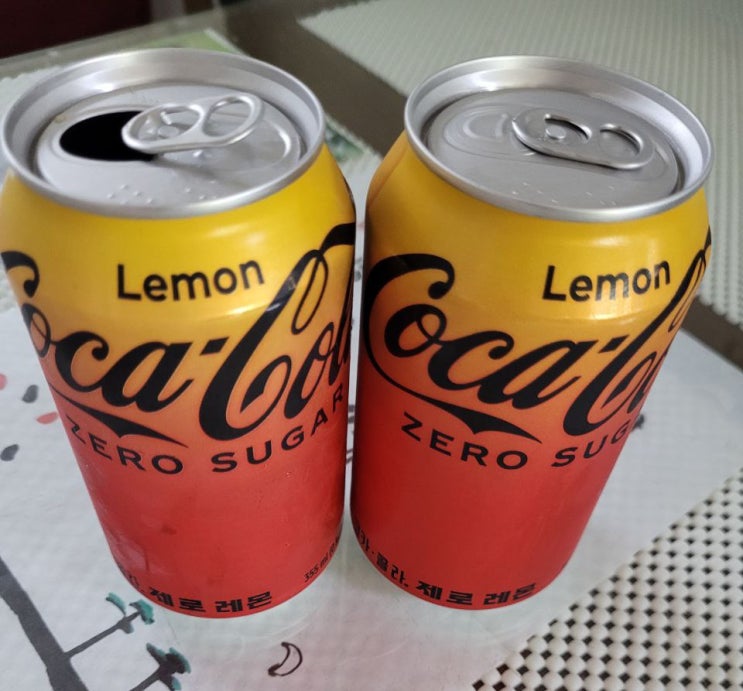  코카콜라 제로 레몬향 후기!