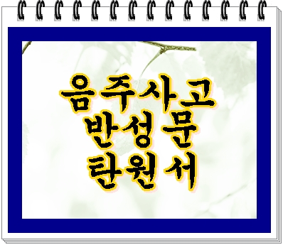  음주운전 사고 반성문 탄원서 제대로 써야