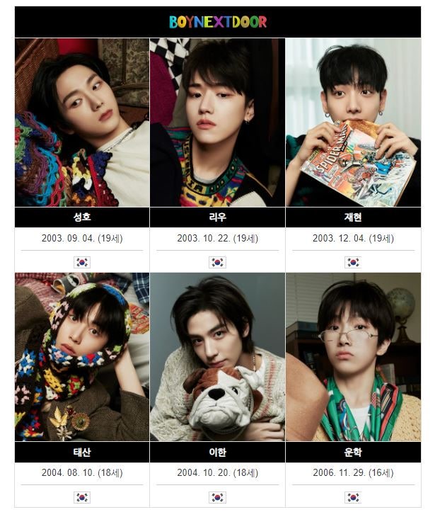 KOZ엔터 지코 제작 아이돌 보이넥스트도어 프로필 데뷔일 2006년생 남돌 운학