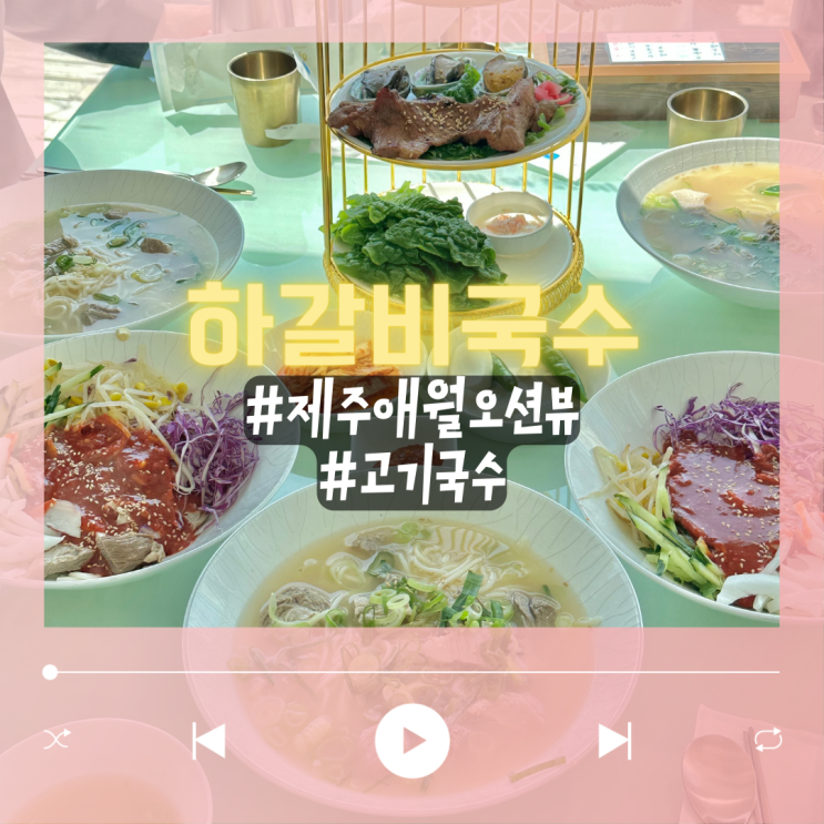  뷰가 예뻤던 제주 애월 하갈비국수