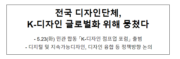 전국 디자인단체, K-디자인 글로벌화 위해 뭉쳤다