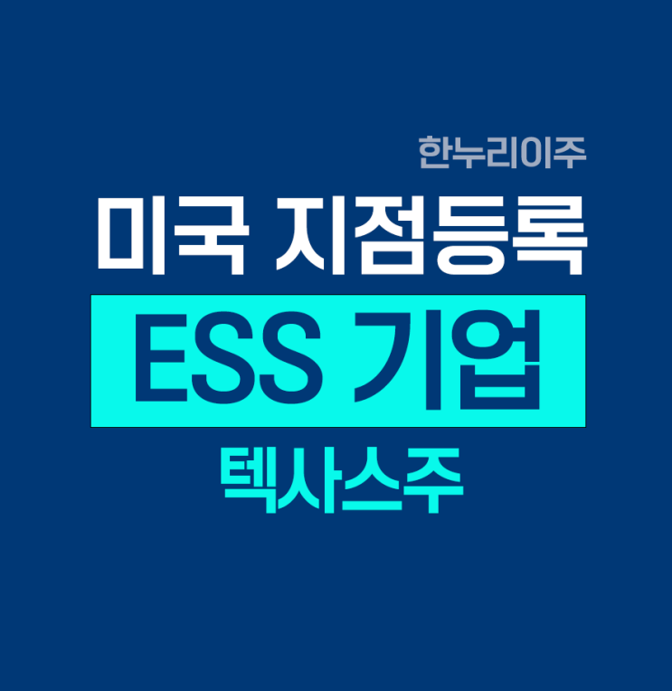  ESS관련 기업 해외법인 지점 등록