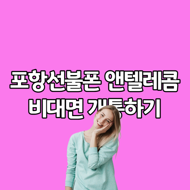  포항선불폰 앤텔레콤 개통 비대면으로 해보자