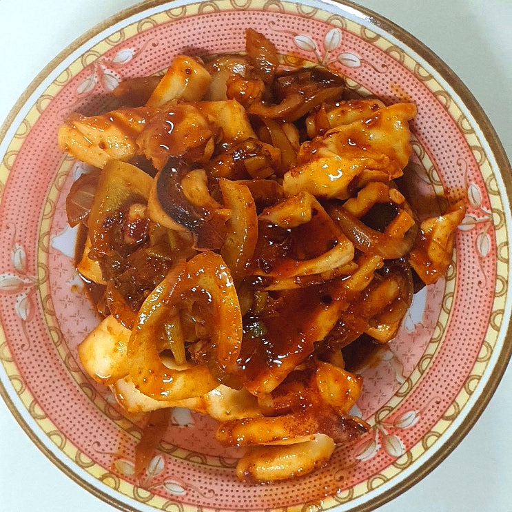  오징어볶음 어남선생 레시피로 볶음밥까지 두 끼를 해결했어요