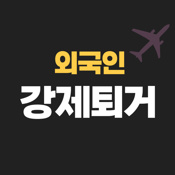  외국인 강제퇴거 구제방법 (출국명령, 외국인 사범 )