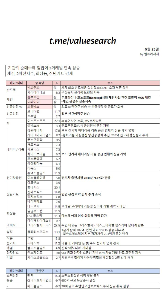 23-05-23 특징주 : 네이버 블로그