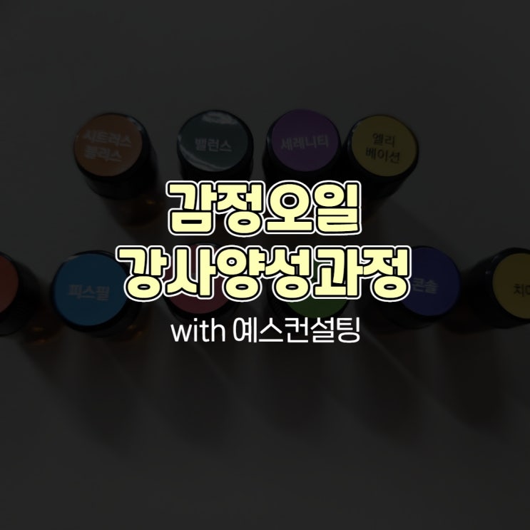  감정오일강사 양성과정 with 예스컨설팅